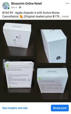 White Airpods 4 With Active Noise Cancellation
