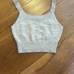 Reformation Caitlin Cashmere Cropped Tank Top
