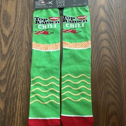 ODD SOX Top Ramen Chilli Crew Length Green Socks - NEW IN ORIGINAL PACKAGING