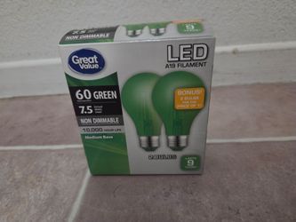 Great Value LED Light Bulb 7.5 Watts A19 Lamp E26 Medium Base - NEW
