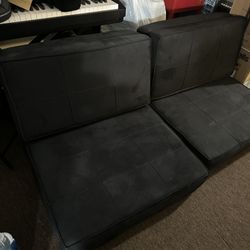 Reclineable Sued Floor Couch  