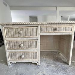 Rattan Wicker Desk/vanity 