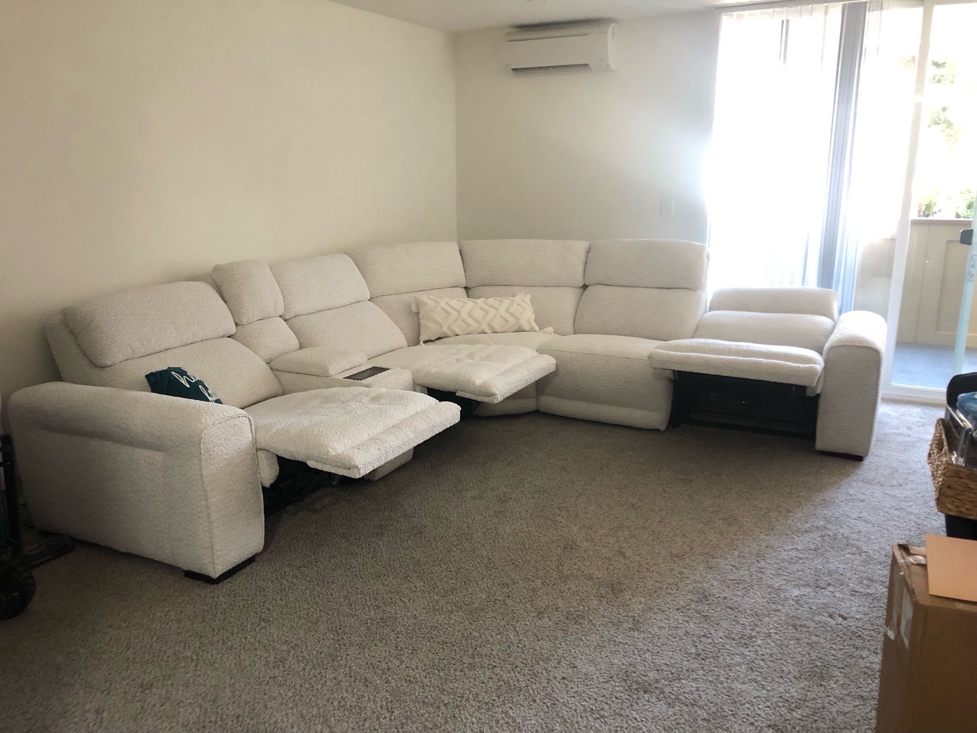 Brand New White Living Spaces Sectional Couch