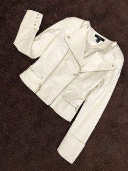 Forever 21 White leather jacket
