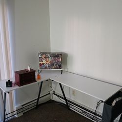 White Desk With Pockets 