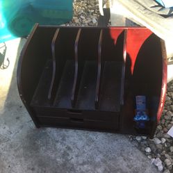 Organizador Con 2 Cajones. Madera Pura.