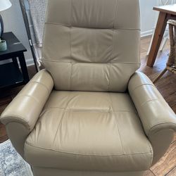 Leather Recliner, Tan