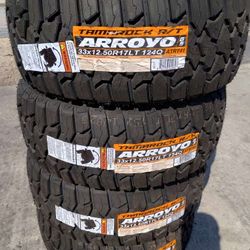 Tires New LT 33x12.50R17 Arroyo Tamarock RT $790×4 Install Mount And Balance 