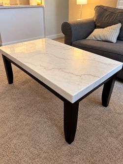 Steve Silver White Marble Coffee Table – Excellent Condition