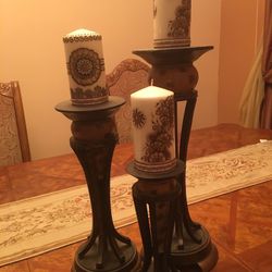 Candle holders with Candles for sale