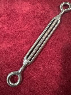 Stainless Steel (316) M10 (3/8") 10mm Turnbuckle Eye and Eye with Locknuts Marine Grade M10 Metric Thread Fe15)