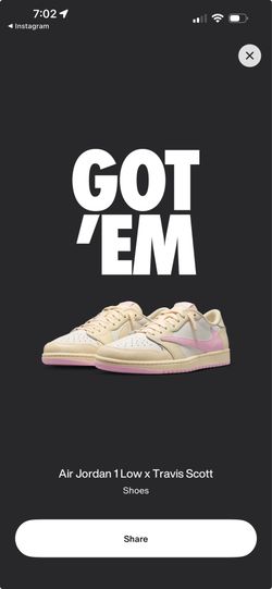 Air Jordan 1 x Travis Scott Shy Pink