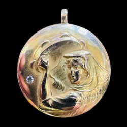 10kt Gold Diamond Antique Pendant (Pendant Only)