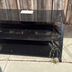 Glass tv stand