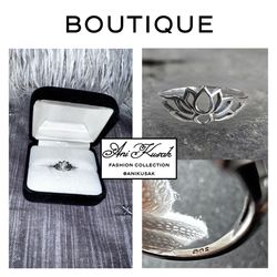925 Sterling Silver Lotus Flower Ring Size 3 (Open To Reasonable Offers)