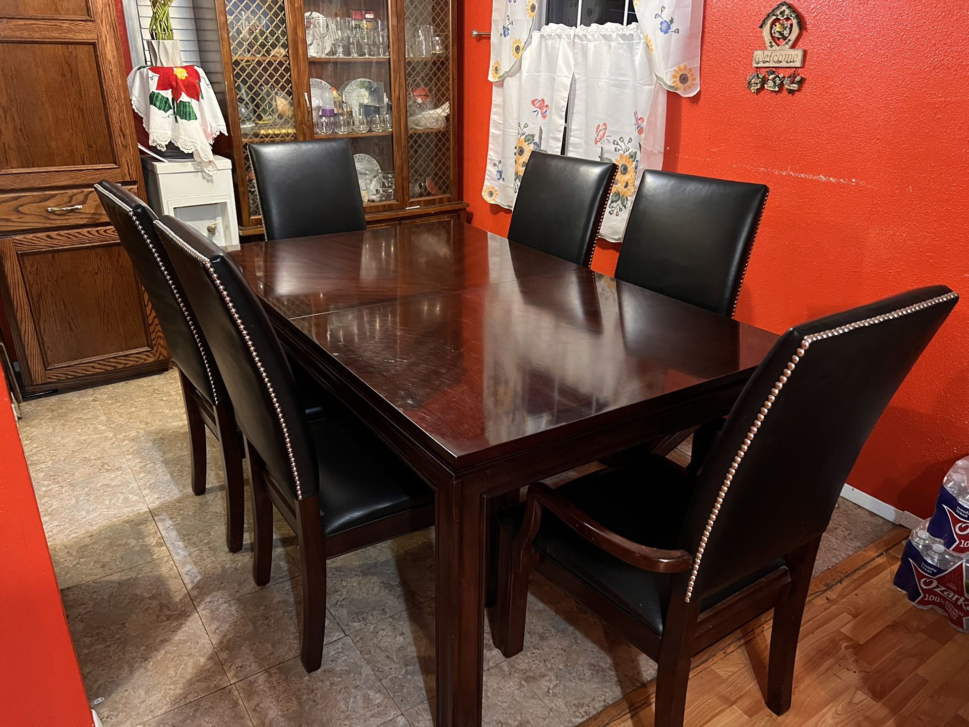 Coffee-colored dining room