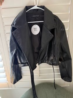 Lioness vegan leather cropped jacket