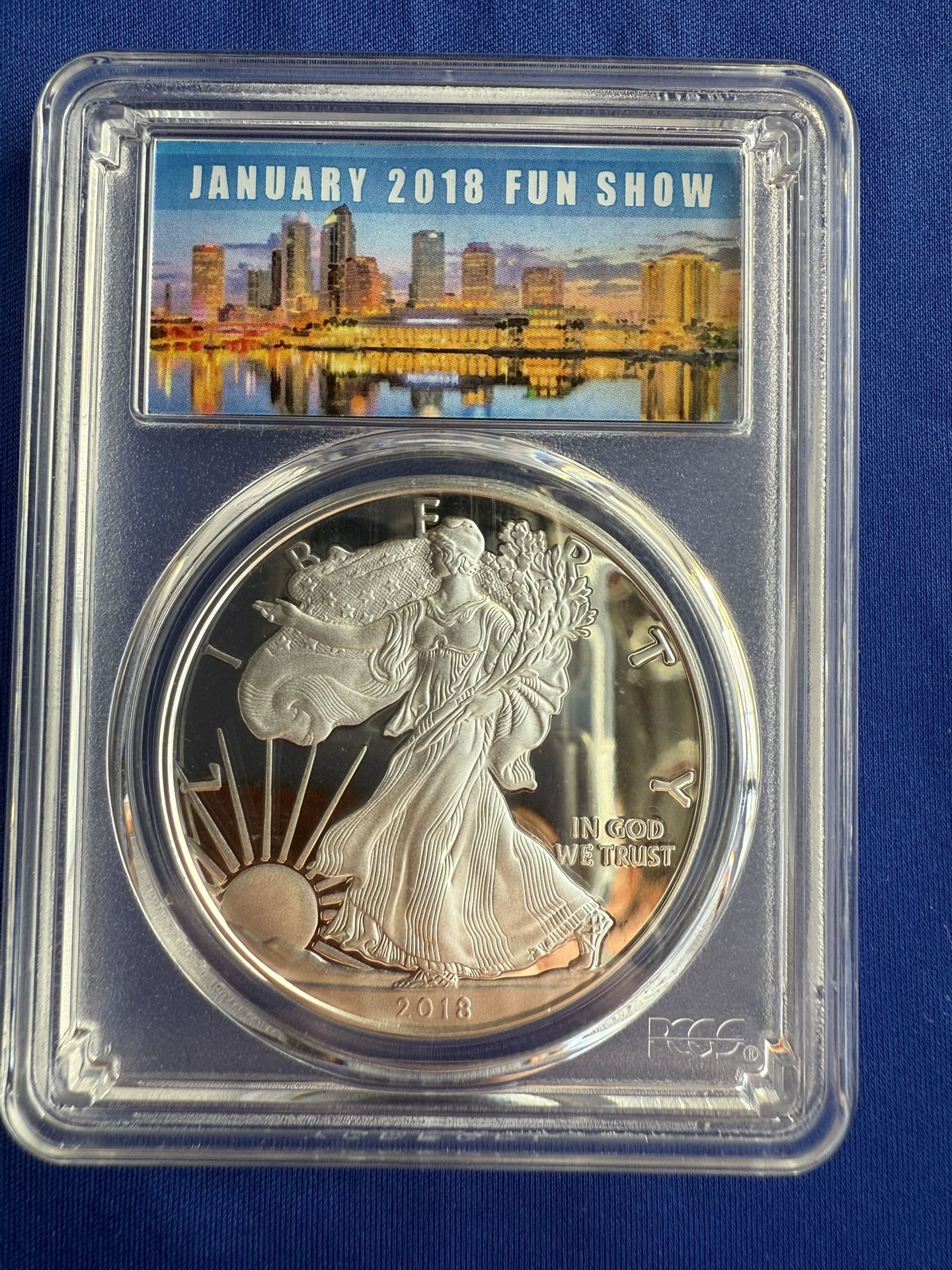 2018 1oz PCGS PR69DCAM EAGLE SILVER COIN