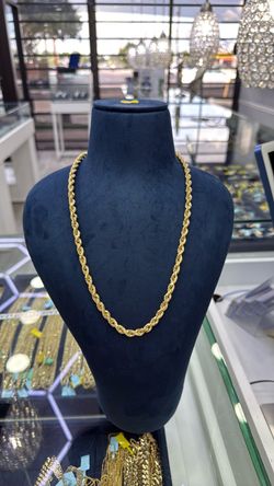 Rope chain 10k gold 8,5 mm x 24 inch