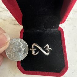 925 Sterling Silver , Designer Jane Seymour Open Heart Ring , Size 6.75 , Hallmarked JWBR, Kay’s Jeweler’s Ring