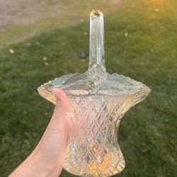 Clear Glass Basket – Vintage Style