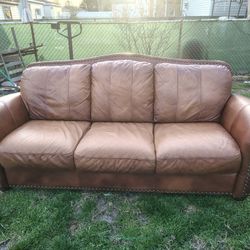 Antique, Bolted ,Leather 2 Separate Couches