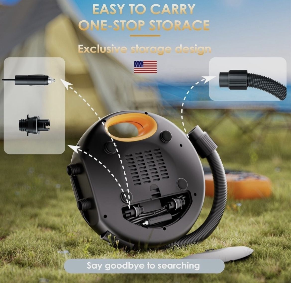 Rechargeable Electric Paddle Board Pump, 20PSI Dual Motor SUP Air Pump