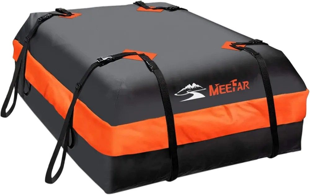 Car Roof Bag XBEEK Rooftop top Cargo Carrier Bag Waterproof 15 Cubic feet for All Cars with/Without Rack