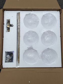 YUYI 1-Light Copper Bubble Globe Glass Ceiling Light Fixture Modern Cluster Chandelier Flush Mount Pendant Light