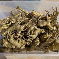 Assortment Of Gold-Painted Animals