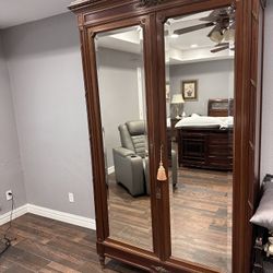 Antique Armoire with Mirror
