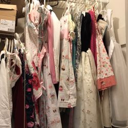 HUGE LOT, clothes galore ages 2-12 kids dresses shirts jackets pants