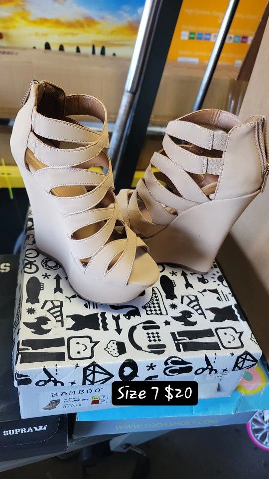 Beige Wedges