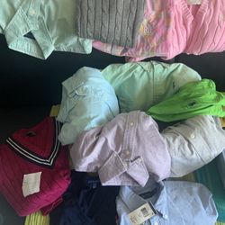 Clothing sale. New Tops. Brand Name Ralph Lauren Classic Tops. Xs And Small  $20-$50 Each 