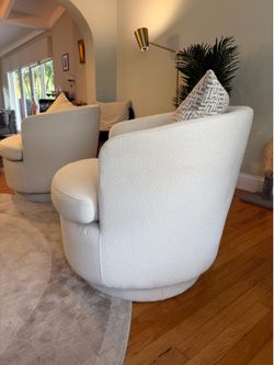 Pair of swivel armchairs