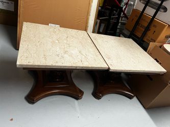 Travertine stone top side  tables