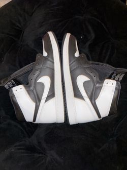 Black with white accent air, Jordans worn only once to a professional event like new