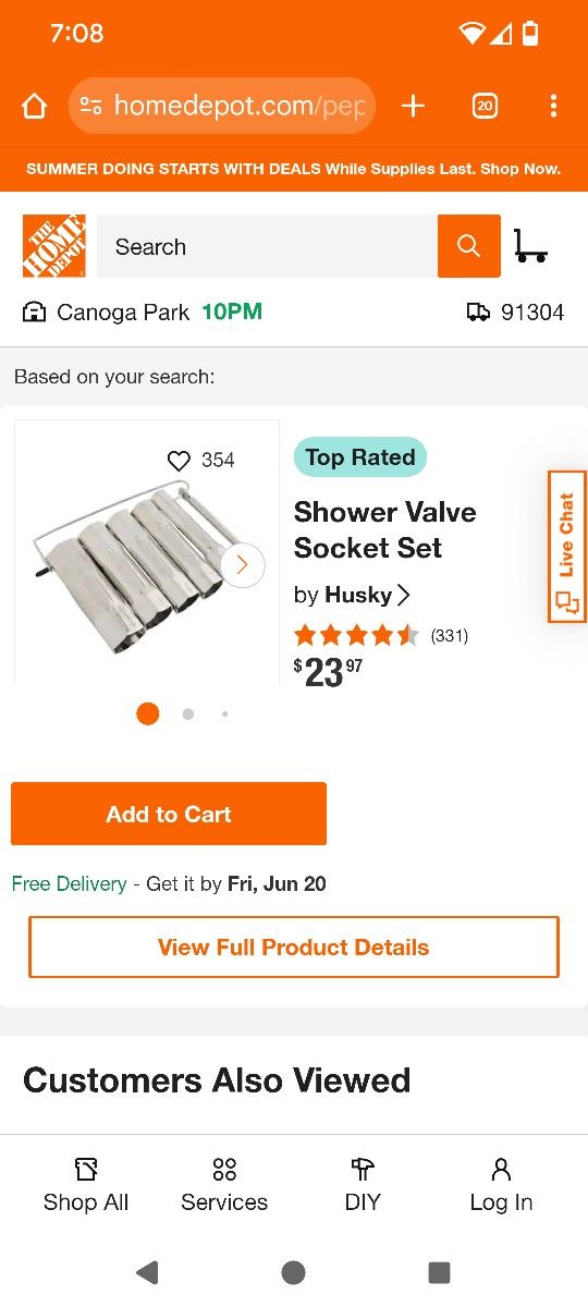 Plumbling Tools | HDX Shower Valve Socket Set 10pcs