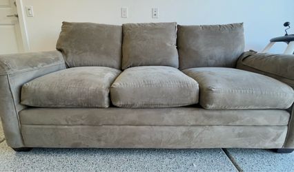 Bassett 3-seat Couch/ Sofa , Sage Microfiber
