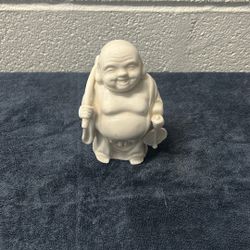 Laughing Buddha Ardult Japan Verithin Porcelain 6” h