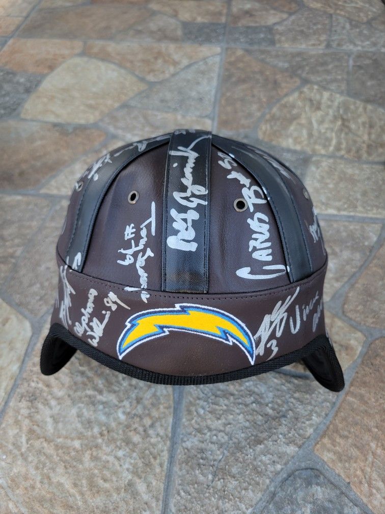 Chargers Autographed Signed Leather Hat Helmet