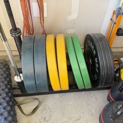 FORCE USA Bumper Plates, Barbell, And Plate Holder