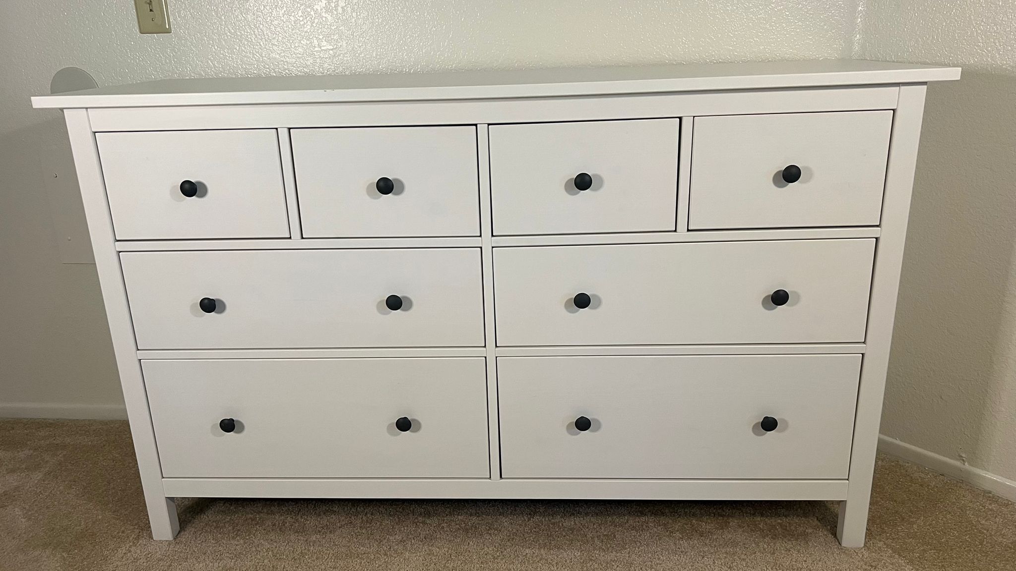 🪑 IKEA HEMNES 8-Drawer Dresser - White Stain
