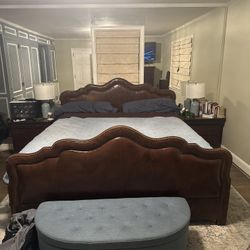 Baker Leather Bed Frame