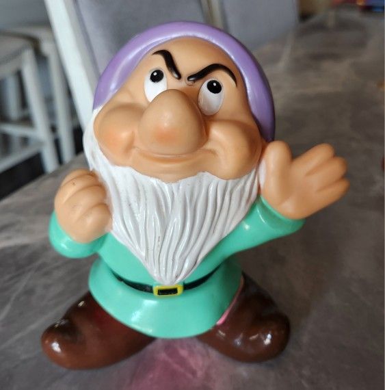 Vintage 1970's Walt Disney Productions Grumpy 7-1/2" Figure Snow White Japan
