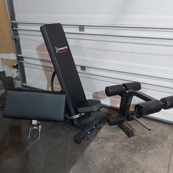 IRONMASTER Workout Equipment 
Weight Bench Multi positions 
Leg extension 
Preacher Curl Pad 