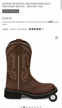 JUSTIN BOOTS SZ 11 LIKE NEW