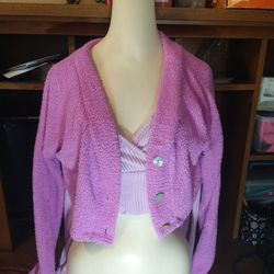 Small Wild Fable Long Sleeve Crop Top And Cardigan