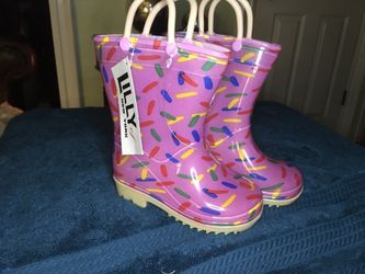 NEW Lily New York Toddler Girls Pink Sprinkles Rain Boots sizes available T5, T6, T9, Inglewood available 90301