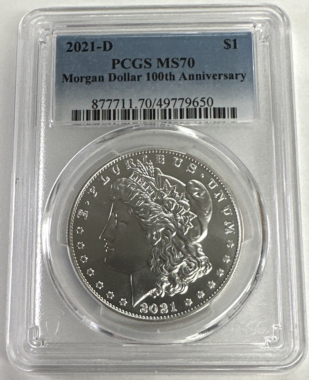2021-D Morgan Silver Dollar 100th Anniversary PCGS MS70